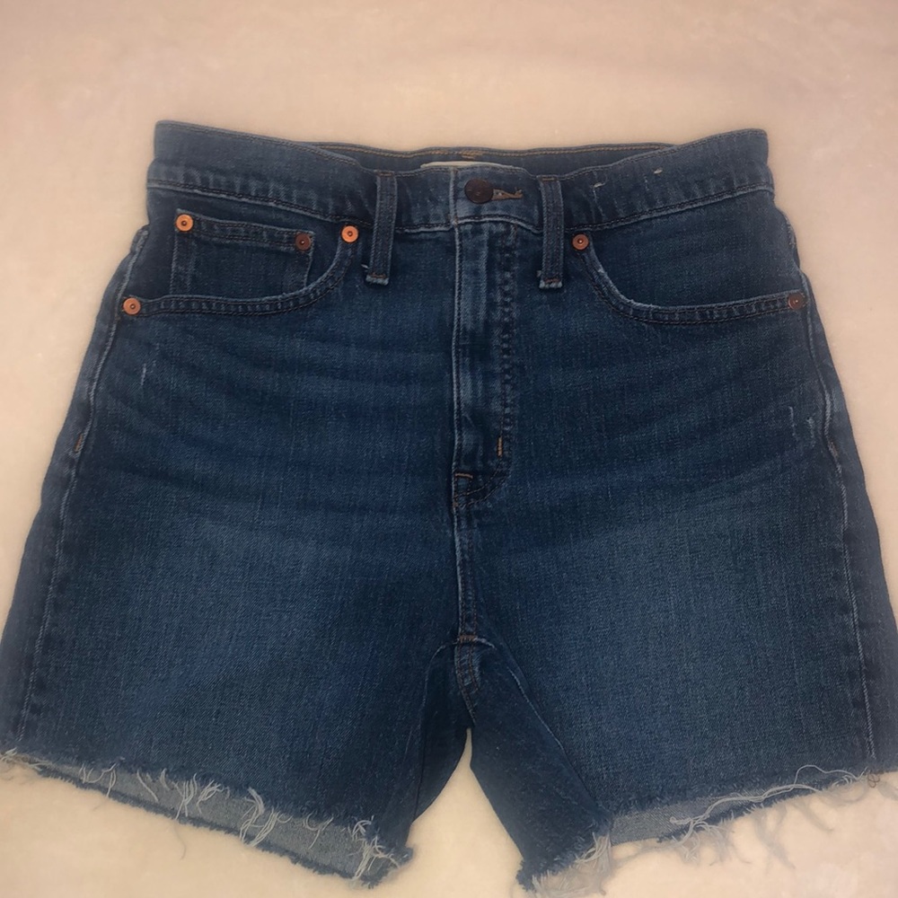 Madewell brand high rise denim shorts. Size 27.